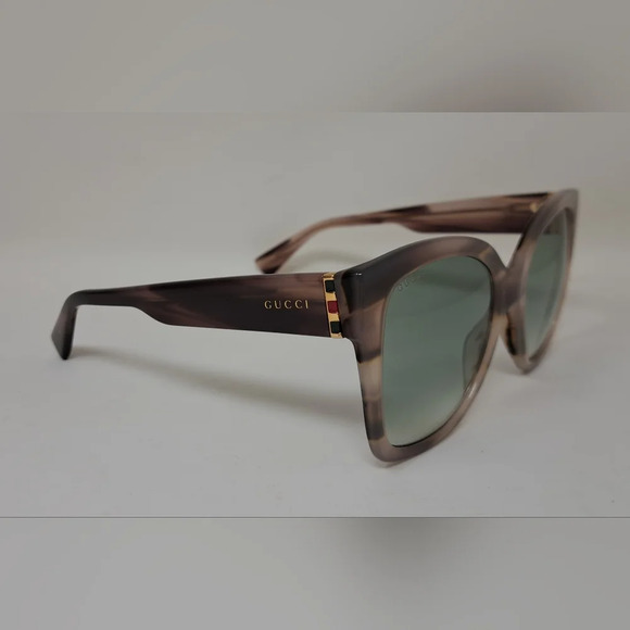 NWT Gucci Women's Sunglasses Marble Gray Square Full Rim GG0459S 005 54-19-145 - Picture 10 of 16